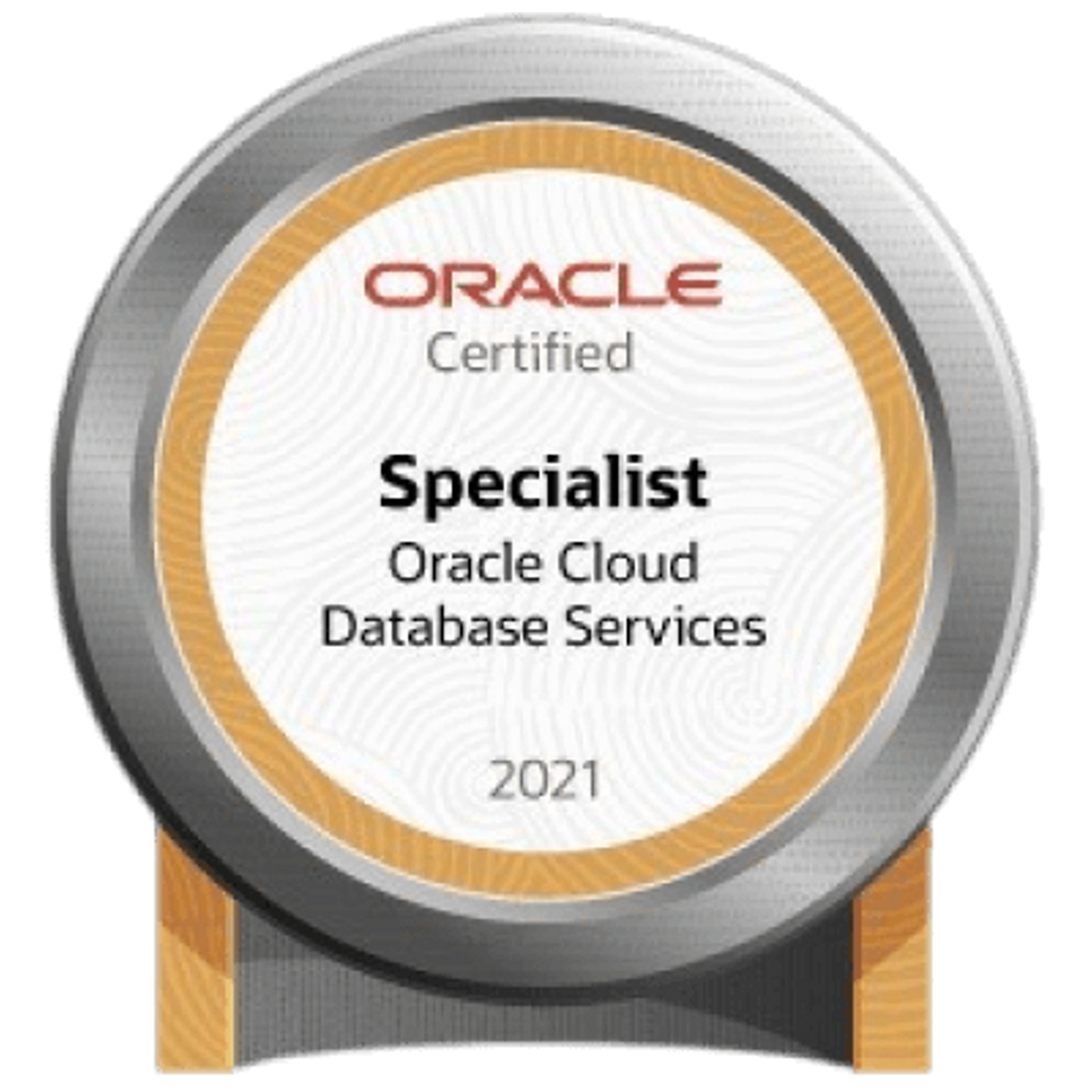 Certificado Oracle de especialista em banco de dados